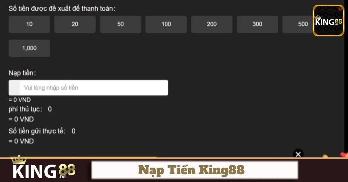 Chính sách ưu đãi khi nạp tiền lần đầu tại King88