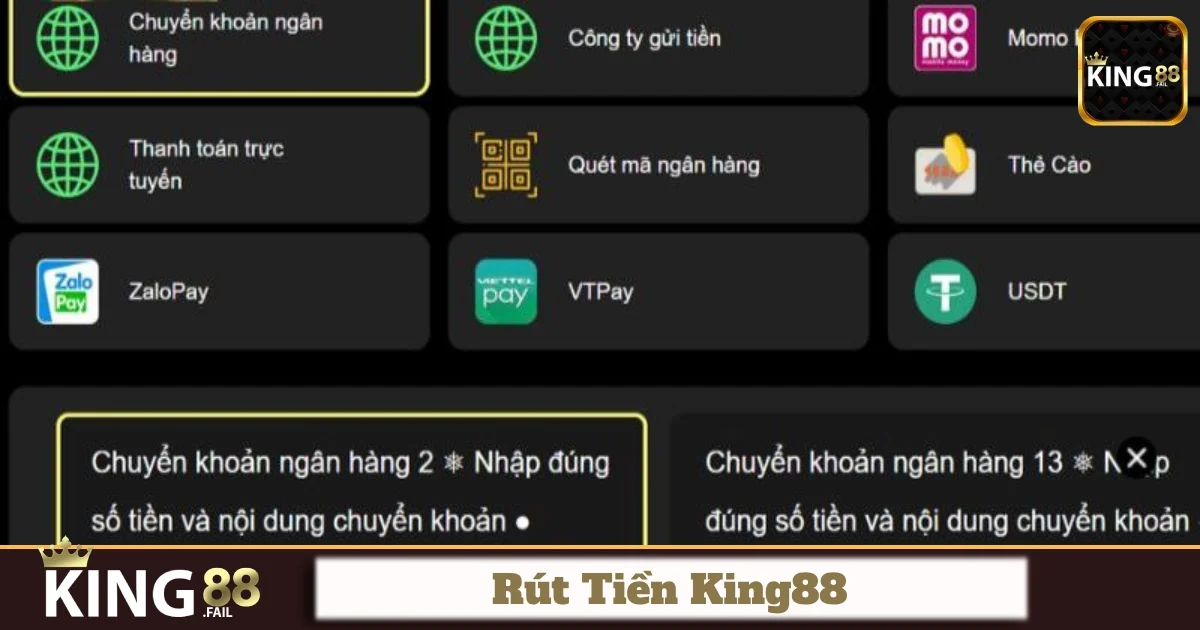 Chính sách xử lý giao dịch rút tiền King88: Minh bạch và an toàn
